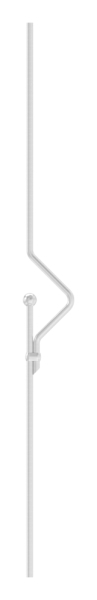 Zierstab Edelstahl V2A Ø 12 mm Kugel Ø 25 mm L 1000 mm geschliffen Korn 240-88-1156141.240