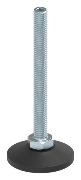 Stellfuss Stahl Kunststoff Fuss-Ø 48 mm M10x100 Innensechskant-88-11190-M10100.48