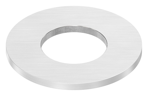 Ankerplatte Maße: Ø 100x6 mm für Rundrohr: Ø 48,3 mm mit Längsschliff V2A