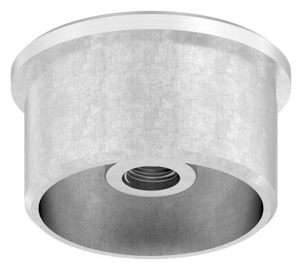 Endkappe V2A fuer Rohr Ø 42-4 x 2-0 mm M8 Gewinde zum Kleben flach-11-3688.4