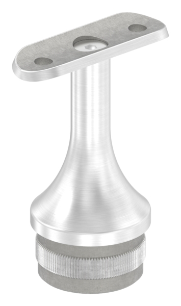 Stütze mit Halteplatte für Rundrohr Ø 42,4 mm + Stopfen für 42,4x2,0 mm V2A