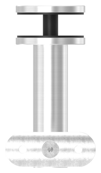Handlaufhalter Glas V2A Rohr 42-4 mm Wandabstand 82 mm mit Halteplatte-11-2061.4
