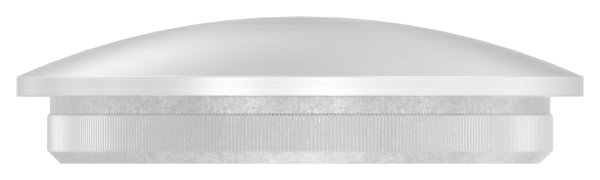 Stopfen leicht gewölbt V2A Vollmaterial für Ø 42,4x2,6 mm - dünne Ausführung