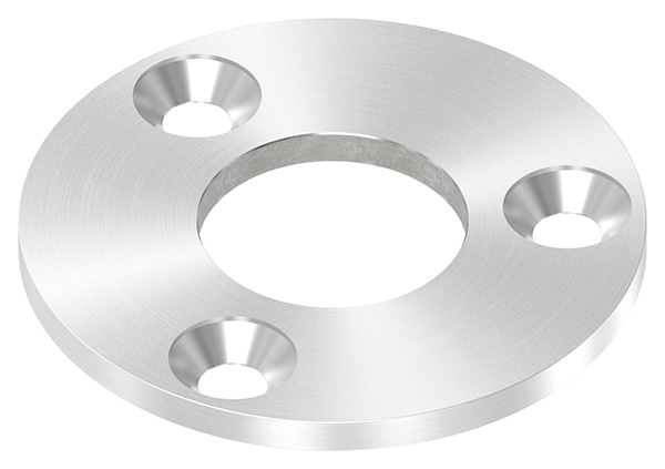Ankerplatte Masse- 100x6 mm mit Rundschliff und Mittelbohrung V2A-11-2266R.4