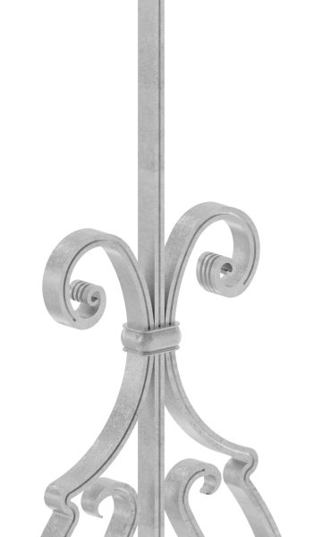 Zierstab - Laenge- 900 mm - Material- 16x8 mm gerillt - Stahl S235JR- roh-30-1156.8