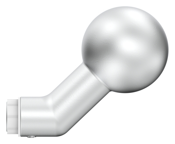 Alu-Tuerknopf gekroepft mit Kugel Ø 55 mm-12-3015.6