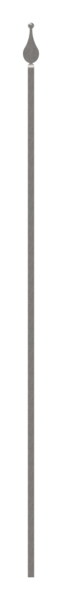 Zaunstab Länge: 1200 mm Material 14x14 mm + Spitze mit Kugel Stahl S235JR, roh