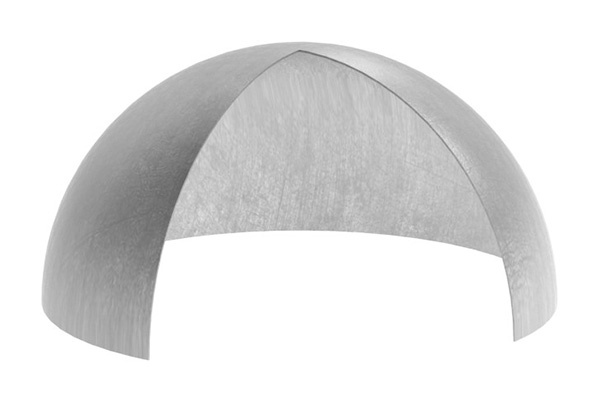 Halbhohlkugel Ø 500 mm ungeschliffen V2A