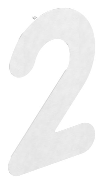 Hausnummer 2 | groß | Maße: 200 mm x 300 mm | V2A