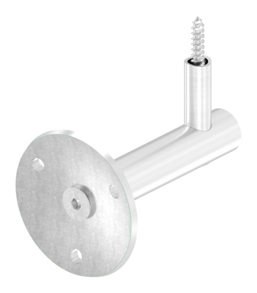 Handlaufhalter mit Ronde 70x5 mm und Holzschraube M6 V2A
