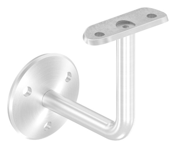 Handlaufhalter mit Ronde 58x4 mm und Halteplatte für Ø 42,4 mm V2A