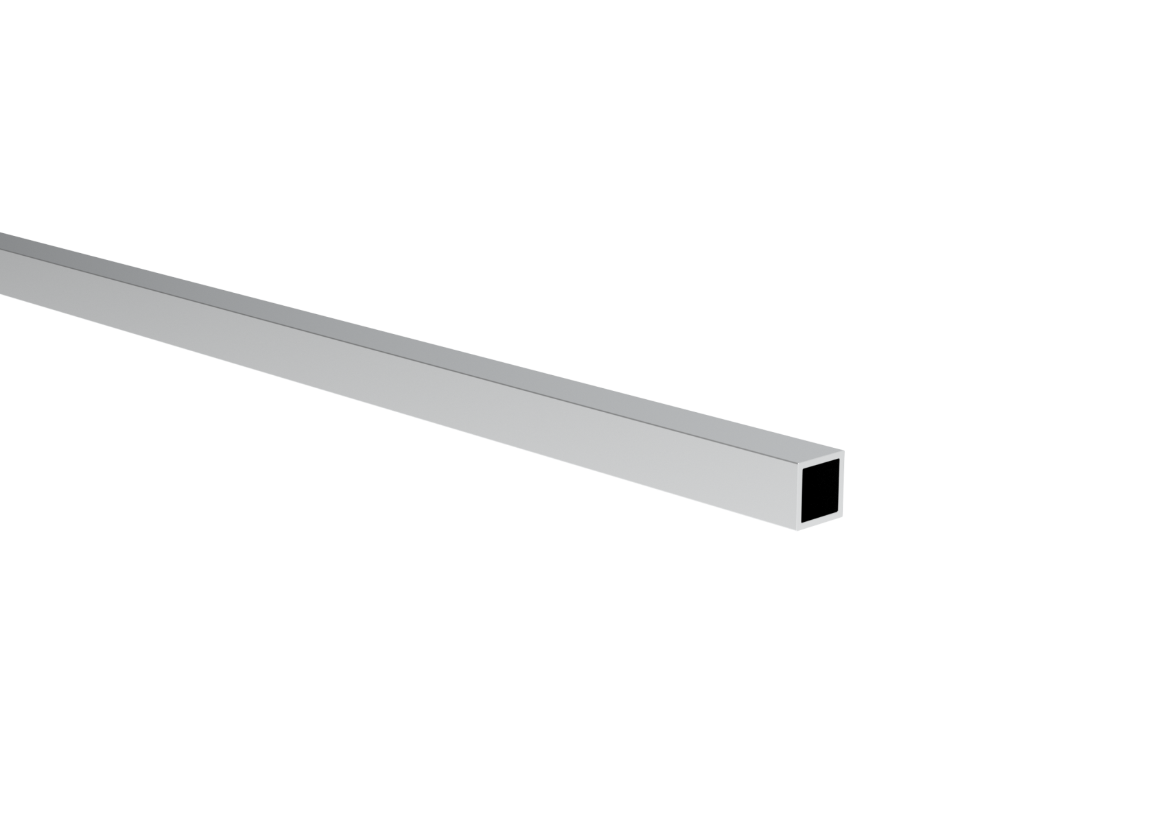 Aluminium Vierkantprofil 15 x 15 x 1-5 mm- Laenge 6000 mm- roh-89.AL15X15X156000