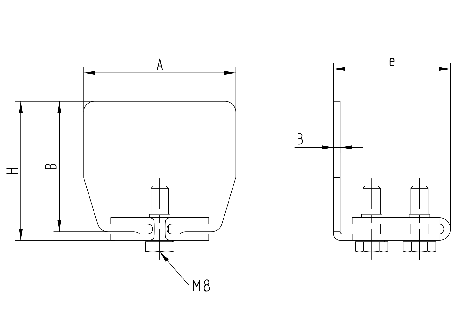 Endkappe fuer Laufschiene Stahl verzinkt fuer Profil 70 x 60 mm-89-11H4070X60P-A.4