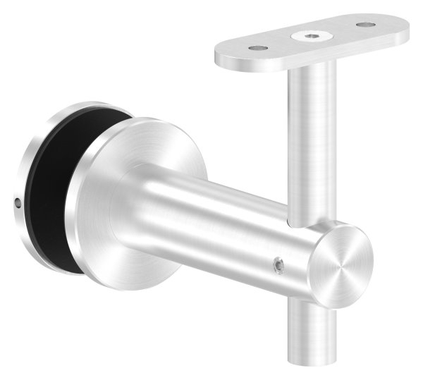 Handlaufhalter V2A Wandabstand 82 mm fuer Glas- Anschlussplatte flach-11-2060.4