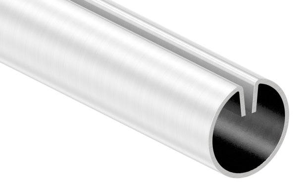 Klemmprofil Edelstahl V2A Ø 27 x 1-5 mm L = 3000 mm geschliffen Korn 240-88-1155300.240