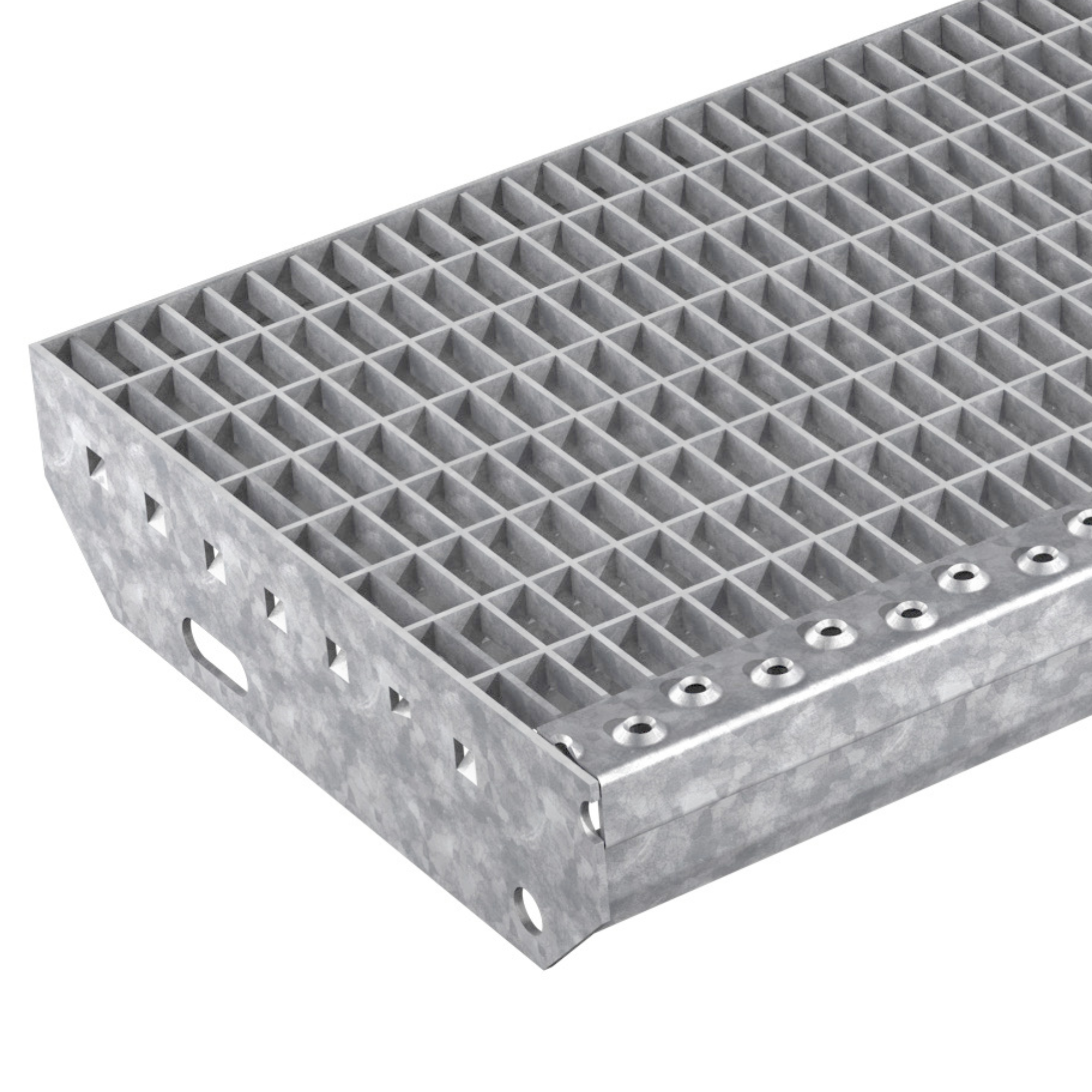 Gitterroststufe 800 x 270 MW 30-10 TS 30-2 Rutschhemmung R10-24-802731302.7