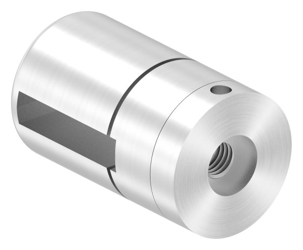 BRENK-fix® Grundhalter fuer Flachstaebe 30 x 6mm- V2A-88-11BR-F306M8.V2A