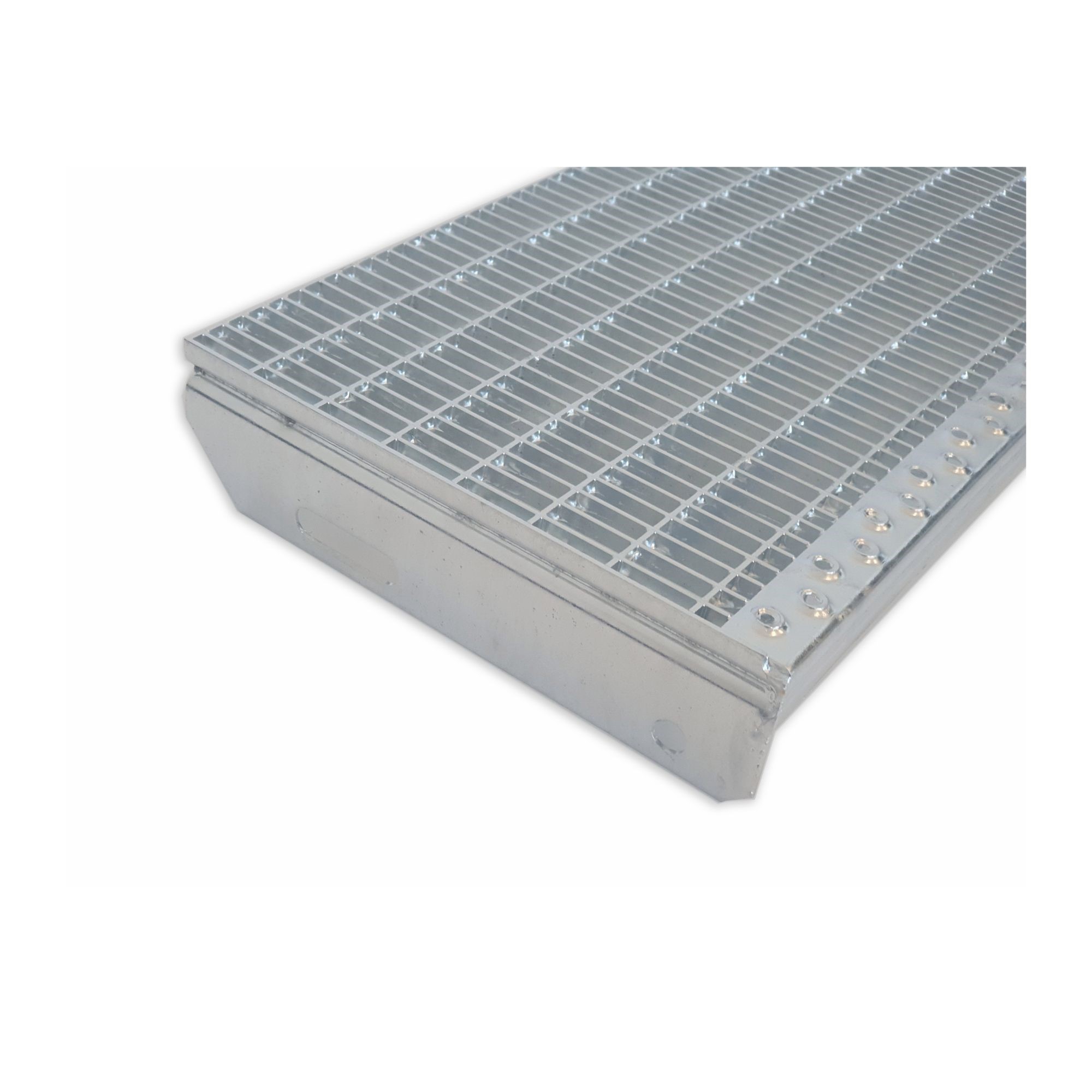 Gitterroststufe Treppenstufe Masse- 1000x240 mm 30-10 mm S235JR -St37-2- im Vollbad feuerverzinkt-40-M-1002431.7-STAHL