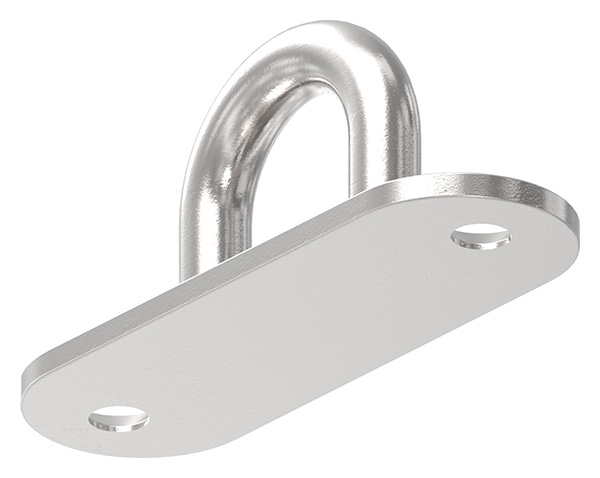 Befestigungsoese Edelstahl V4A 6 mm Rundeisen ovale Platte 2 Bohrungen-88.11100074006
