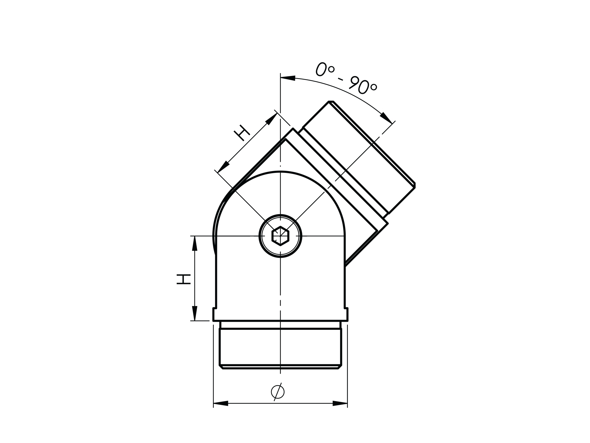 Gelenkstueck fuer Rundrohr Ø 42-4x2-0 mm V4A-11-3636-A.1