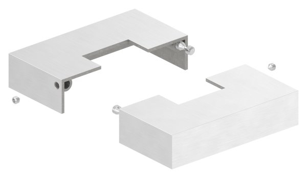 Abdeckrosette zweiteilig 109x109x25 mm für Vierkantrohr: 40x40 mm V4A