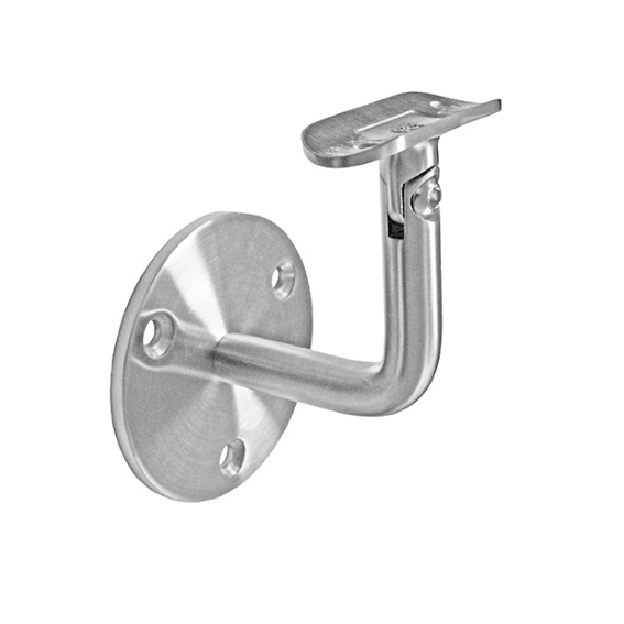 Handlaufhalter - mit Gelenk und Halteplatte - fuer Handlauf- Ø 42-4 mm - V2A-11-2033-A.4