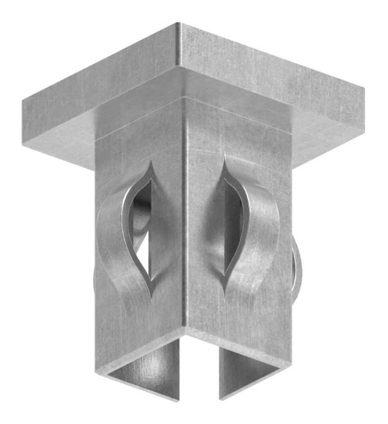 Stahlstopfen flach | für Rohr 25x25x1,5-2,0 mm | Stahl S235JR, roh