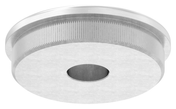 Stopfen leicht gewölbt V2A Vollmaterial für Ø 48,3x2,0 mm mit Bohrung 12,1 mm