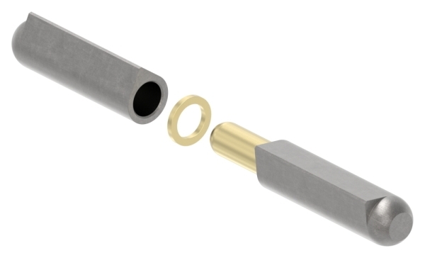 Anschweissband mit Messingring und -stift- Laenge- 120mm-88-1156515-ST.120