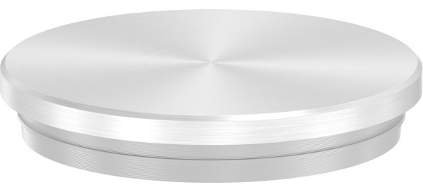 Stopfen flach V2A Vollmaterial für Ø 42,4x2,0 mm - dünne Ausführung verjüngt