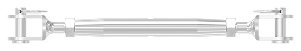 Wantenspanner | Gabel/Gabel | Gewinde M8 | V4A