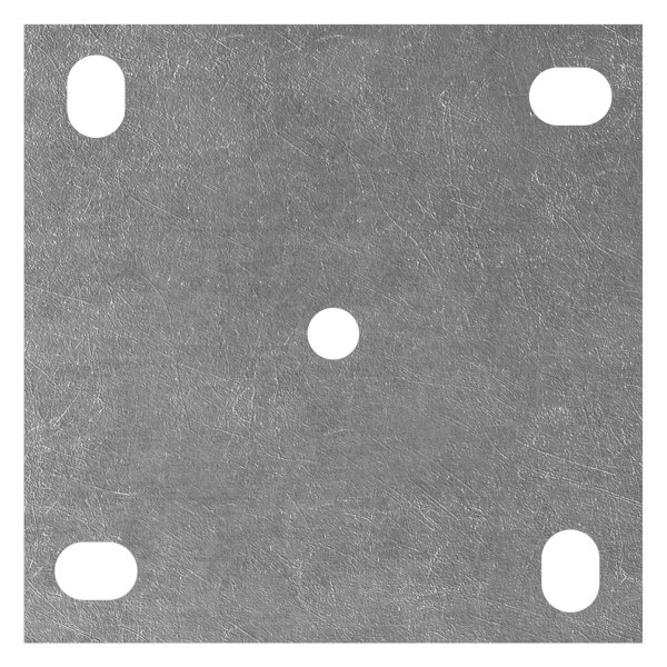 Ankerplatte 150 x 150 x 10 mm 5 Bohrungen |  Stahl roh