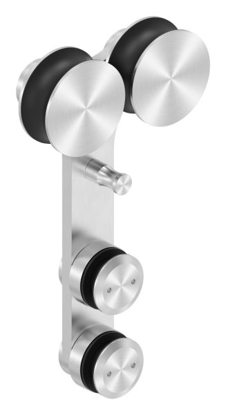 Set mit Doppelrollwägen für Glasschiebetüren
