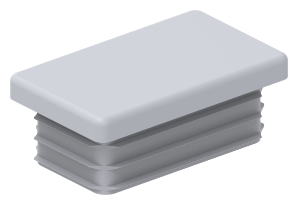 Kunststoffkappe fuer Rechteckrohr 50x30mm-88-11179-50X30-3.G