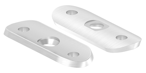 Handlaufanschlussplatte 63x25x4 mm fuer Rohr Ø 48-3 mm V2A-11-2143.4
