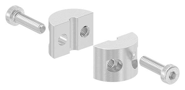 Rundklemme Edelstahl V4A fuer Seil Ø 3 mm 2-teilig-88.11100072003