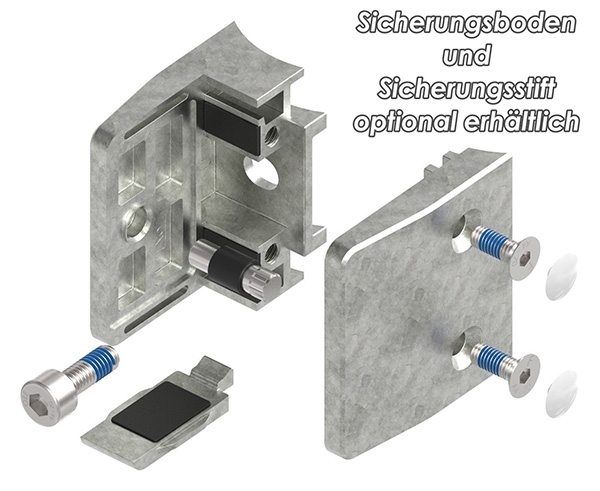 Glasklemme 55x65x37-5 mm AbZ fuer Anschluss Ø 60-3 mm Zink-10-3260ABZ.3