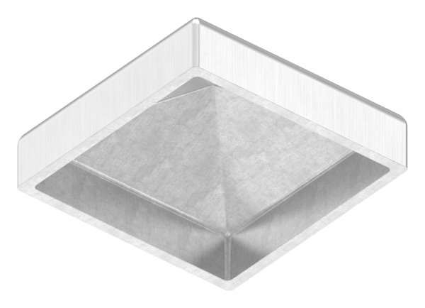 Pfostenkappe Edelstahl fuer Vierkantrohr- 40x40 mm geschliffen V2A-11-2551.4
