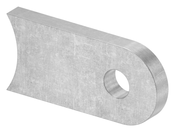 Anschweisslasche 50 x 25 x 6mm mit Rundloch Ø 9mm- Anschluss 42-4mm-88-1154110-ST-42.25