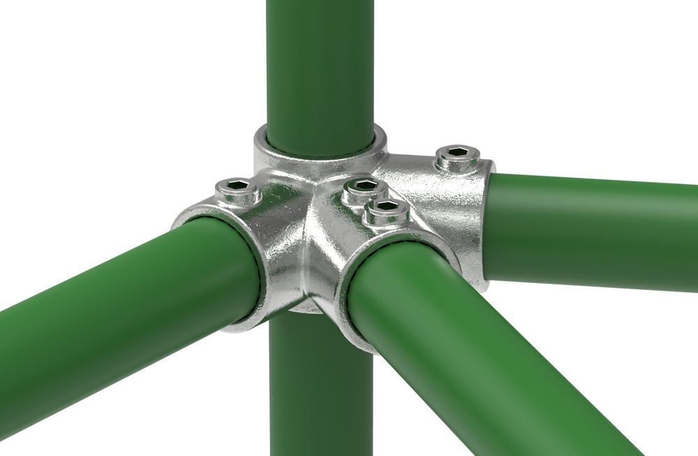 Rohrverbinder - Firststueck 27-5° - 191C42 - 42-4 mm - 1 1-4- - Feuerverzinkt u. Elektrogalvanisiert-191C42