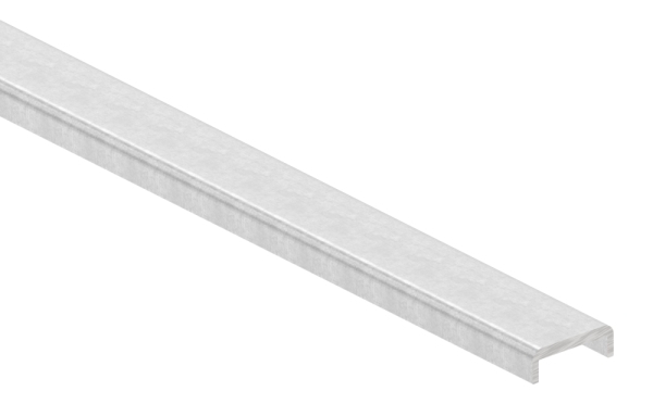 Kantenschutz EXTRA SLIM, für Glas 12,00 - 13,52mm, L=6m, Aluminium roh