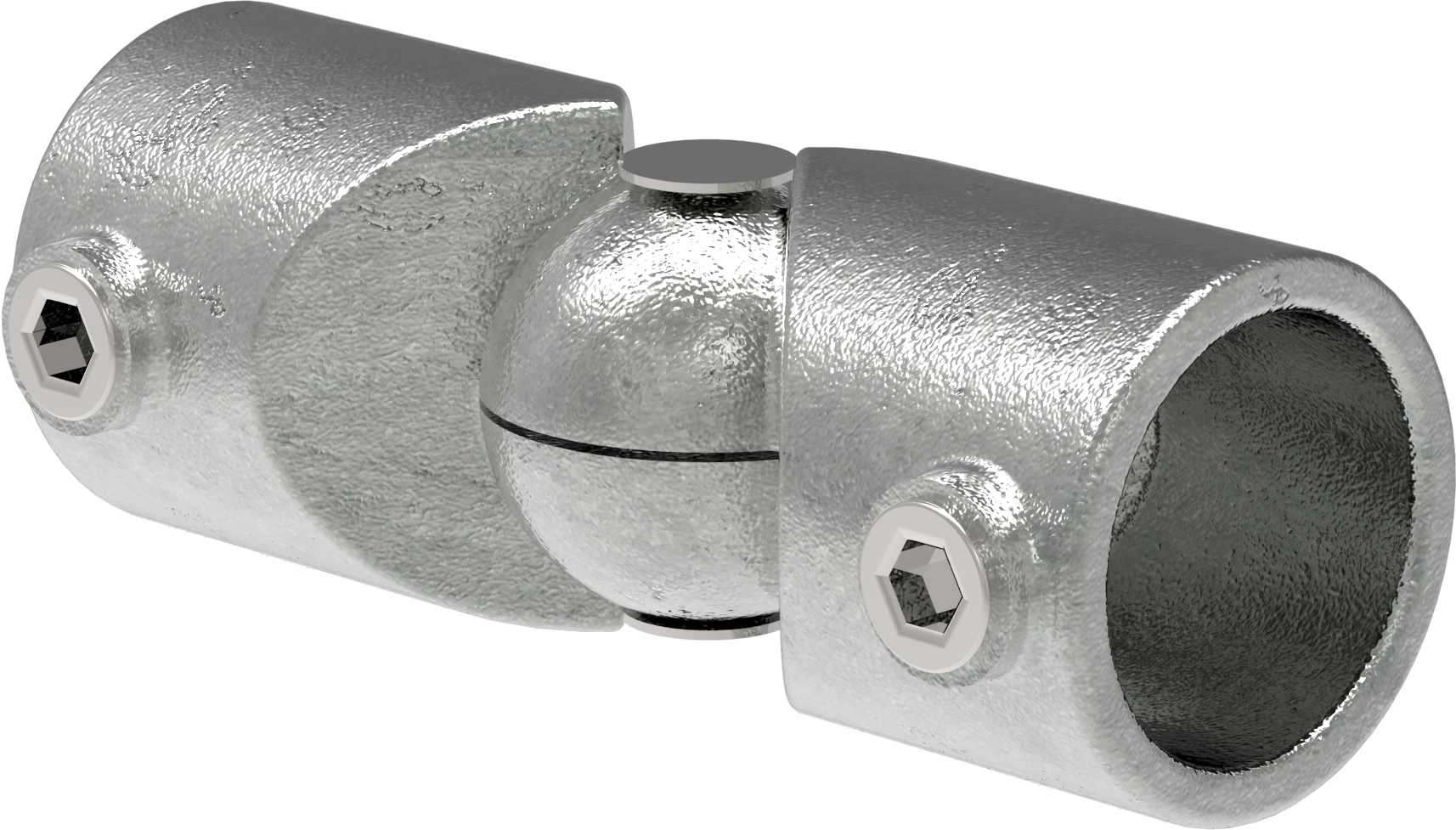 Rohrverbinder - Eckstueck verstellbar - 125HB34 - 33-7 mm - 1- - Feuerverzinkt u. Elektrogalvanisiert-125HB34