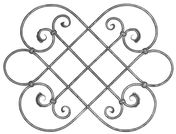 Ländliches Barock | Maße: 600x800 mm | Material: Ø 12 mm | Stahl S235JR, roh