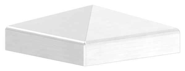 Pfostenkappe Edelstahl für Vierkantrohr: 50x50 mm geschliffen V2A