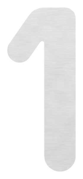 Hausnummer 1 - klein - Masse- 110 mm x 150 mm - V2A-11-8051.4
