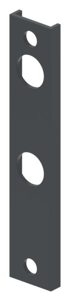 Adapter fuer Gittertorschloesser GTS2- fuer Rundrohre Ø 33 - 60mm- RAL 7016-88-1156705-ALU.7016