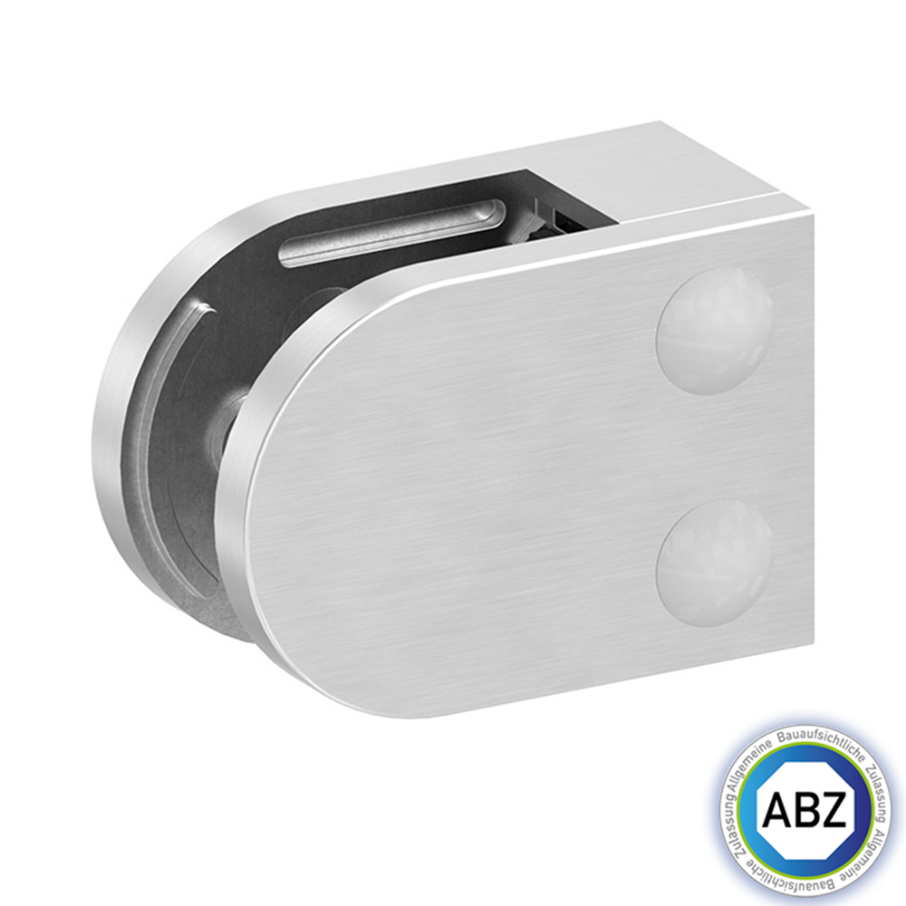 Glasklemme - mit ABZ Zulassung - Masse- 63x45x30 mm - verschiedene Anschluesse - V2A - V4A - Zink - Edel- Optik-GLASKLEMME-F-38-7-4.11