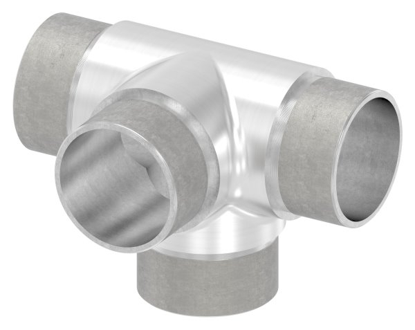 T-Stueck V2A fuer Rohr Ø 42-4 x 2-0 mm mit seitlichem Abgang zum Stecken-11-3663.4
