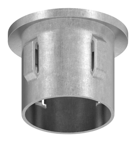 Stahlstopfen | leicht gewölbt | mit M8 | für Rundrohr Ø 33,7x2,5-2,9 mm | Stahl S235JR, roh
