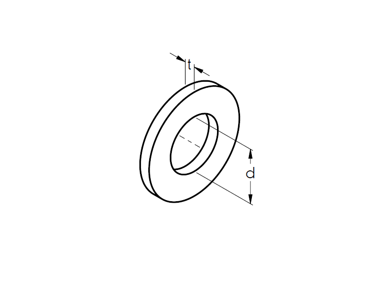 Unterlegscheibe Edelstahl A2 DIN 125 M10- Staerke 2 mm-89-11ADIN125A2M10-A.4
